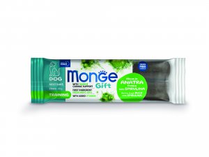 MONGE GIFT Dog Adult masové tyčinky s čerstvým kachním masem a spirulinou 40g