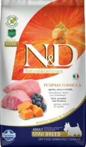 N&D PUMPKIN Dog GF Lamb & Blueberry Adult Mini 2,5 kg