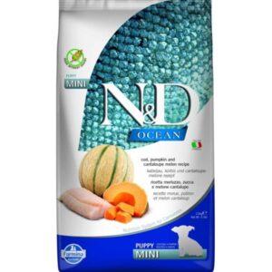 N&D OCEAN Dog GF Cod, Pumpkin & Cantaloupe Melon Puppy Mini 2,5 kg