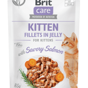 Brit Care Cat Kitten. Fillets in Jelly with Savory Salmon 85 g