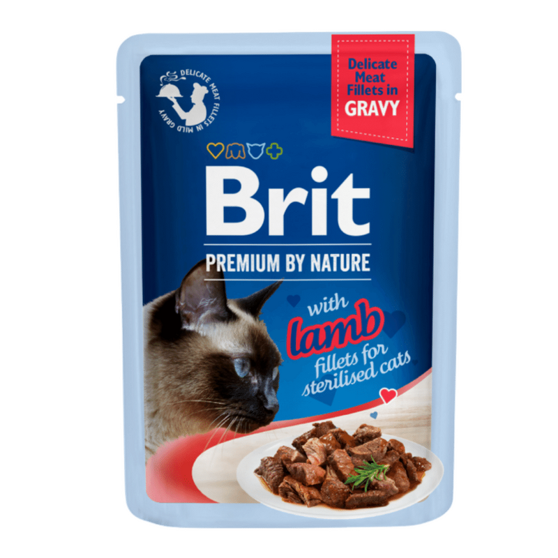 Brit Premium Cat Delicate Fillets in Gravy with Lamb for Sterilised 85 g Brit Premium Cat Delicate Fillets in Gravy with Lamb for Sterilised 85 g