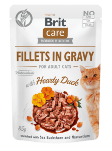 Brit Care Cat Fillets in Gravy with Hearty Duck 85 g
