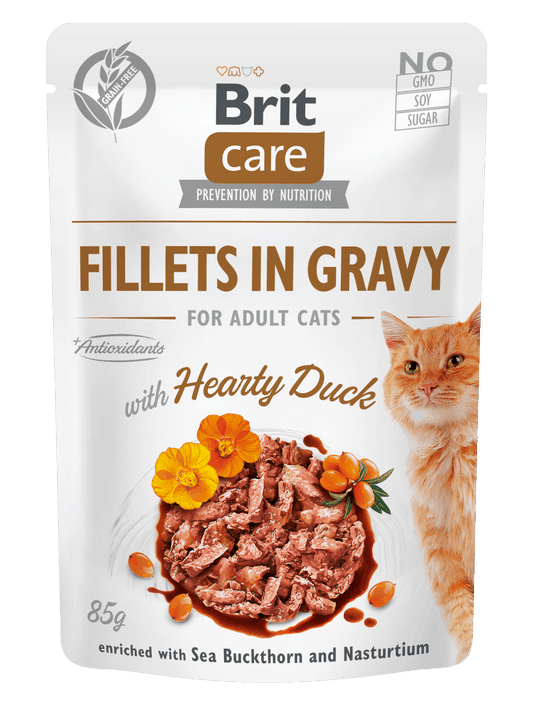 Brit Care Cat Fillets in Gravy with Hearty Duck 85 g Brit Care Cat Fillets in Gravy with Hearty Duck 85 g