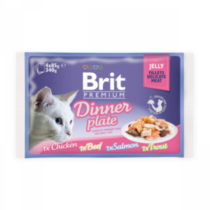 Brit Premium Cat Delicate Fillets in Jelly Dinner Plate (4 x 85 g) 340 g