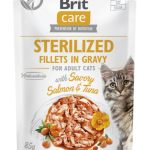 BCC Sterilized. Fillets in Gravy with Savory Salmon&Tuna 85 g