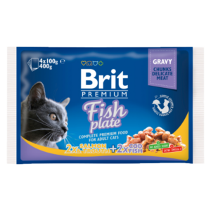 Brit Premium Cat Pouches Fish Plate (4x100 g) 400 g
