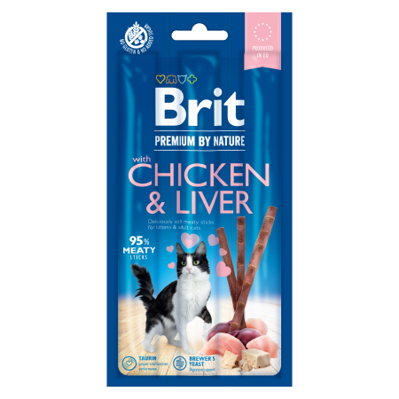 Brit Premium by Nature Cat Sticks with Chicken & Liver 15 g Brit Premium by Nature Cat Sticks with Chicken & Liver 15 g