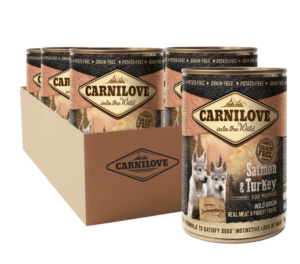 18 x Carnilove Wild Meat Salmon & Turkey for Puppies 400g