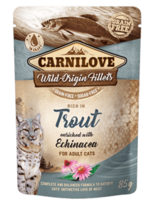 Carnilove Cat Pouch Rich in Trout Enriched with Echinacea 85g