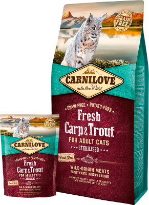 Carnilove Cat Fresh Carp & Trout - Sterilized 6 kg Carnilove Cat Fresh Carp & Trout - Sterilized 6 kg