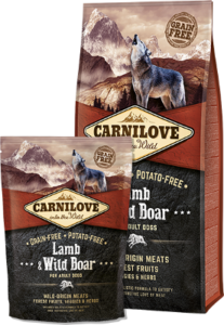 Carnilove Lamb & Wild Boar for adult dog 1,5 kg
