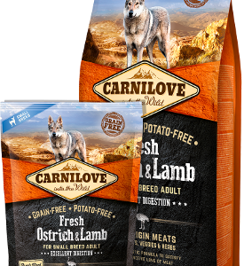 Carnilove Dog Fresh Ostrich & Lamb for small breed 6 kg