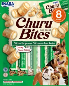 Churu Bites dog snack kuře, tuňák a hřebenatka 8x 12g