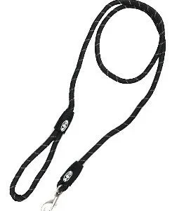 Vodítko BUSTER Reflective lanové 120cm/13mm černé