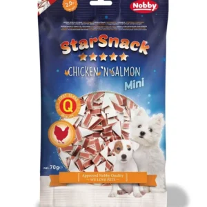 Nobby StarSnack Mini Soft měkké pamlsky kuře+losos 70g