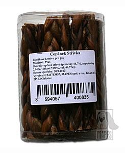 Pochoutka sušená MAPES střívka copánky dóza 25ks