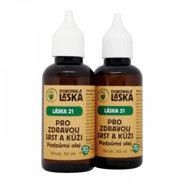 Dokonalá Láska LÁSKA 21 - Pro zdravou kůži a srst - podpůrný olej 100 ml Dokonalá Láska LÁSKA 21 - Pro zdravou kůži a srst - podpůrný olej 100 ml