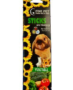 FINE PET Tyčinka Hlodavec zelenina 2ks/110g