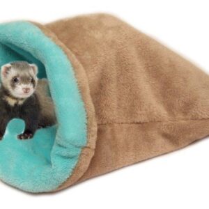 Marysa pelíšek 3v1 pro fretky – béžový/tyrkysový