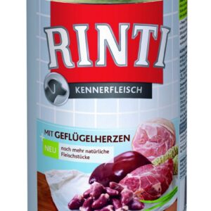 Rinti Dog Kennerfleisch konzerva drůbeží srdíčka 12x400g