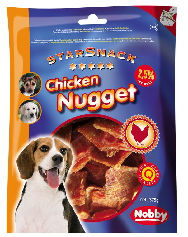 Nobby StarSnack Chicken Nugget kuřecí nugetky 375g Nobby StarSnack Chicken Nugget kuřecí nugetky 375g