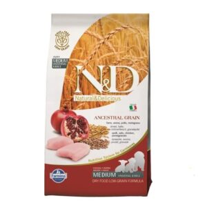 N&D Dog Adult Chicken/Pomegranate Low Grain – 2,5kg