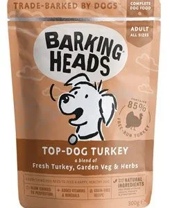 BARKING HEADS Top Dog Turkey kapsička 300g