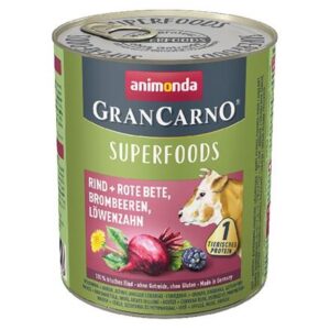 Animonda GRANCARNO Superfoods hovězí,čv.řepa,ostružiny,pampeliška 800 g pro psy