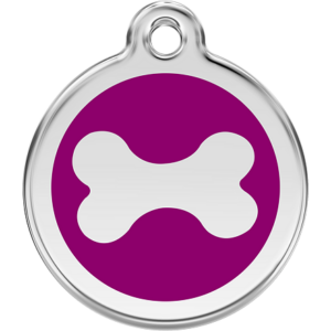 Známka Red Dingo Kost fialová velikost známky M - 30 mm