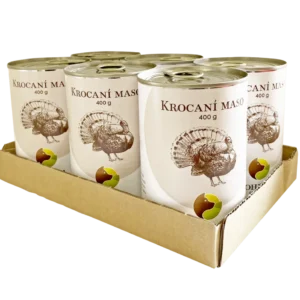 Bohemia Pet Food SIX PACK BOHEMIA Krocaní maso ve vlastní šťávě 400g