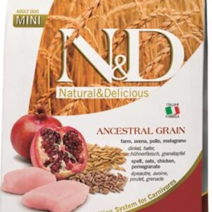 N&D ANCESTRAL GRAIN Dog LG Chicken, Spelt, Oats & Pomegranate Adult Mini 800 g