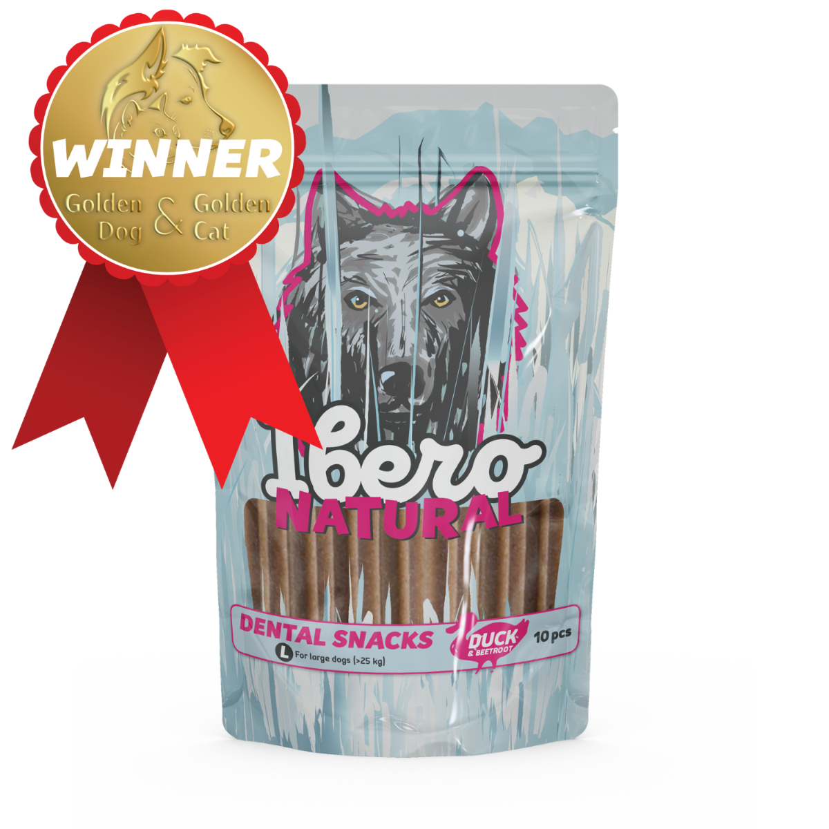 Ibero Cold Pressed Dental Snack Kachna/Řepa - L (10ks) Ibero Cold Pressed Dental Snack Kachna/Řepa - L (10ks)