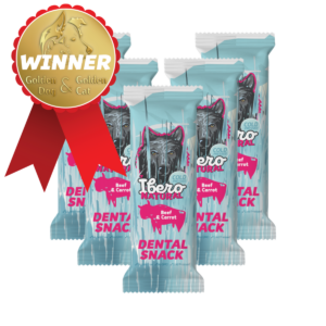 Ibero Cold Pressed Dental Snack Hovězí/Mrkev - 5x S/M (3ks)