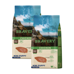 Bravery Dog Mini Puppy Chicken – 2x2kg