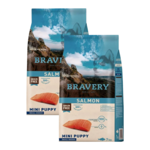 Bravery Dog Mini Puppy Salmon – 2x2kg