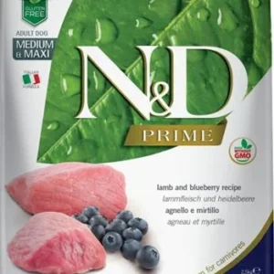 N&D PRIME Dog GF Lamb & Blueberry Adult Medium & Maxi 2,5 kg