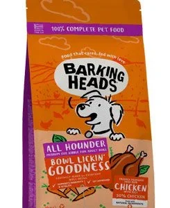 Pet Food (UK) Ltd BARKING HEADS All Hounder Bowl Lickin Good Chick 2kg