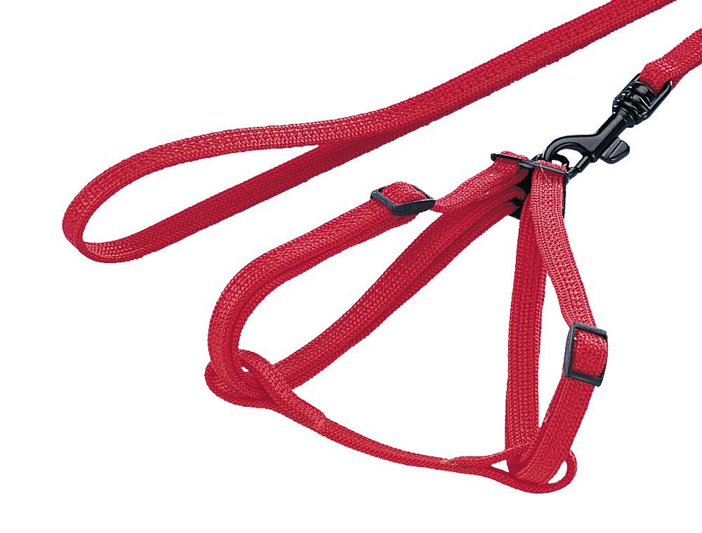 Nobby set červený postroj s vodítkem pro králíka Nobby set červený postroj s vodítkem pro králíka