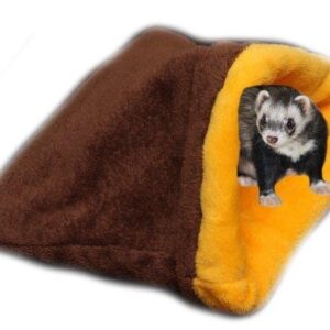 Marysa pelíšek 3v1 pro fretky, tmavě hnědý/žlutý