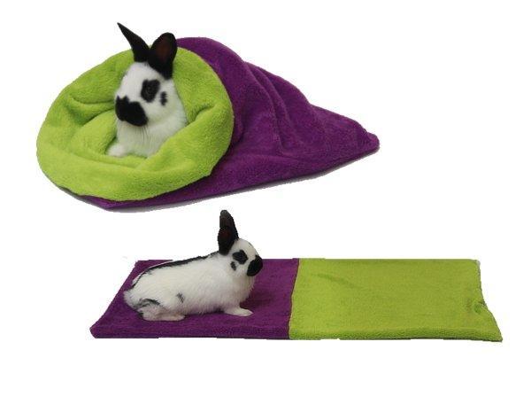 Marysa pelíšek 3v1 pro hlodavce, fialový/světle zelený Marysa pelíšek 3v1 pro hlodavce, fialový/světle zelený