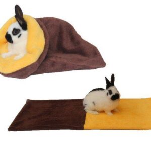 Marysa pelíšek 3v1 pro hlodavce, tmavě hnědý/žlutý