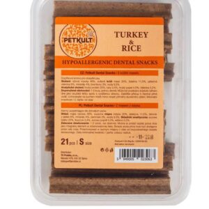Petkult Dental Snack Hypoallergenic Turkey/Rice – 21ks/S