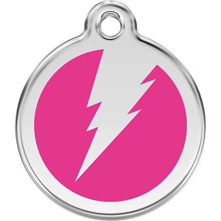 Známka Red Dingo Blesk tmavě růžová velikost známky M - 30 mm Známka Red Dingo Blesk tmavě růžová velikost známky M - 30 mm