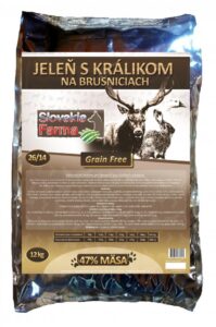 Hypoalergenní granule SlovakiaFarma - Jelen s králíkem na brusinkách