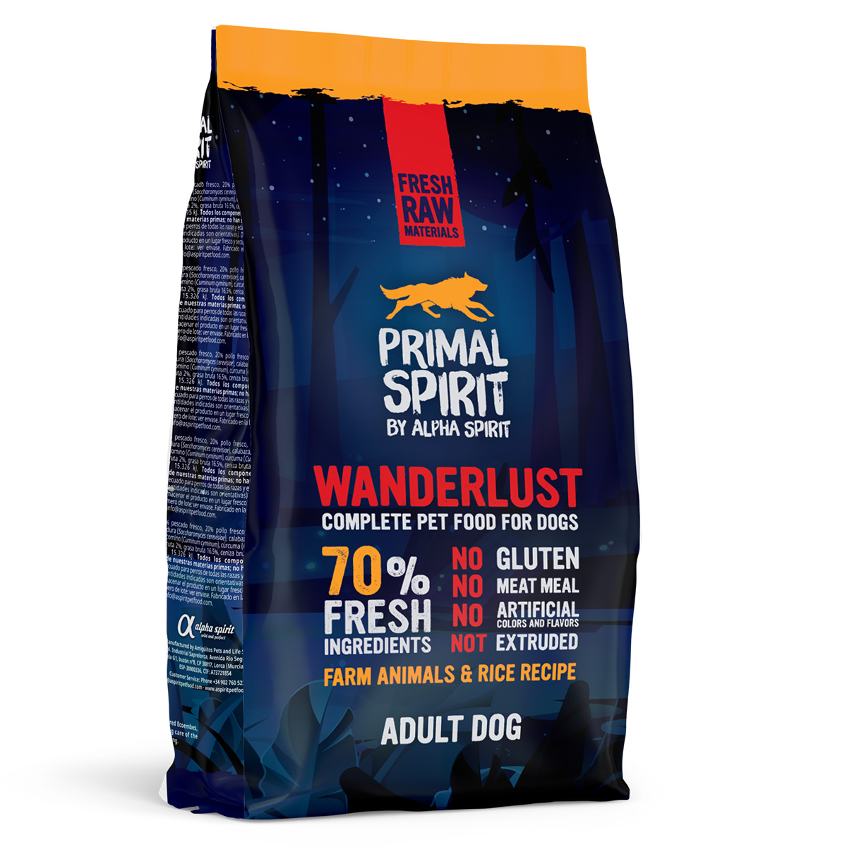 Primal Spirit Dog 70% Wanderlust 1 kg Primal Spirit Dog 70% Wanderlust 1 kg