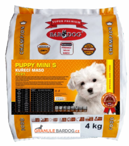 Granule Bardog Super premiové granule Puppy Mini S 31/21 - 4 kg