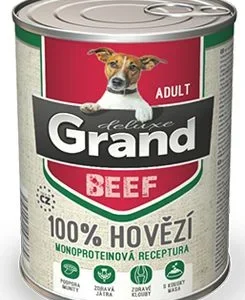 GRAND konz. deluxe pes 100% hovězí 400g
