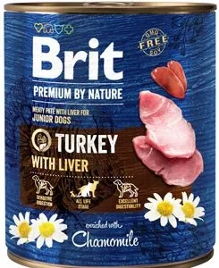 Brit Premium Dog by Nature konz Turkey & Liver 800g