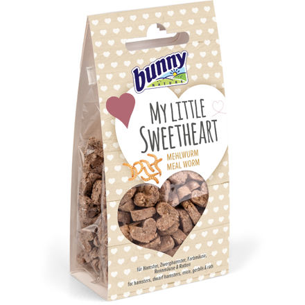 Bunny Nature srdíčka s moučnými červy 30 g Bunny Nature srdíčka s moučnými červy 30 g