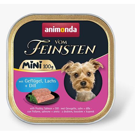 ANIMONDA paštika Vom Feinsten MINI - drůbeží, losos, kopr pro psy 100 g ANIMONDA paštika Vom Feinsten MINI - drůbeží, losos, kopr pro psy 100 g